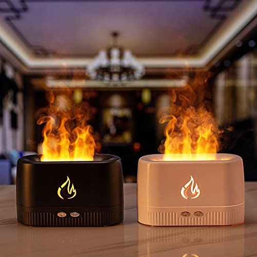 [SHAOLONG] Difusor Umidificador de Ambiente Ultrassonico Chama de Fogo Uso com Essência ou Óleo Esse