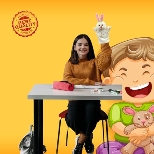 Image of Cute Rabbit Hand Puppet for Kids | Plush Bunny Puppet Toy | Finger & Hand Puppets for Storytelling, Role Play & Interactive Learning | Educational Toy for Toddlers & Kids