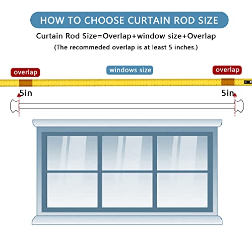 Bronze Window Curtain Rods 30 To 45 Inches, Decorative 5/8 Inch Diameter Single Window Curtain Rod Set For Room Divider, Bedroom, Living Room, Kitchen, Bathroom,With Brackets #TOP3