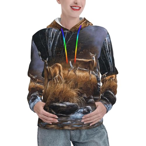 Sweat à capuche imprimé cerf : le cadeau d'automne idéal pour femme