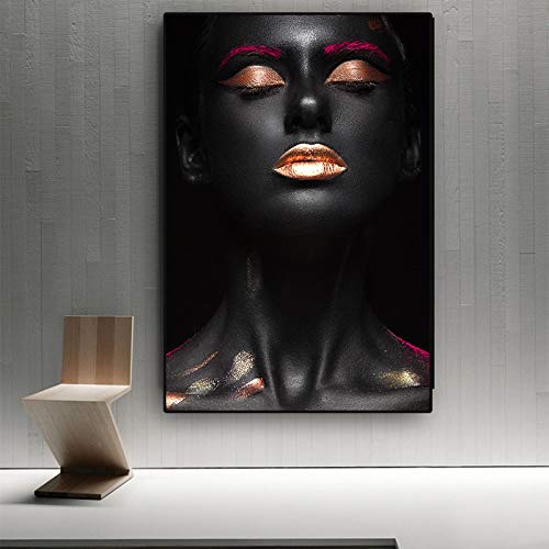 Toile peinture art africain moderne - Déco murale salon grand format 60x80 cm