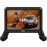 SPORTSWIN 16FT Inflatable Outdoor Movie Screen, Blow up Projector Screen Outdoor with Air Blower, Movie Screens for Backyard with one Piece Design, Front & Rear Projection, Easy Set up