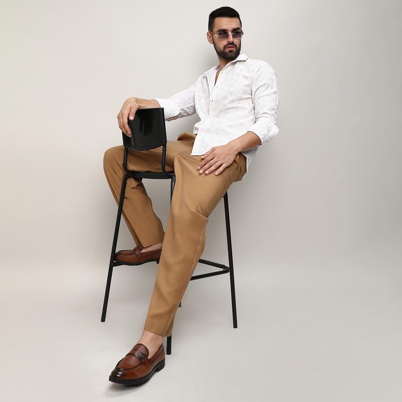 Image of CAHOOT Men's Shirt for Casual Wear | Spread Collar | Short Sleeve | Regular Fit | Button Closure | Shirt Crafted with Comfort Fit for Casual Wear