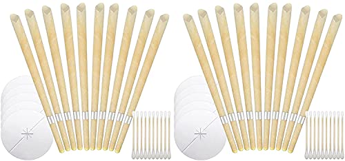 20 Pack Ear Wax Removal Tool Hearing Massage Earwax Candles Ear Candling Hollow Blend Cone Beeswax Cleaning Safe Earwax Remover Earwax Cleaners Hear Earwax Removal Kit - Thumbnail 2