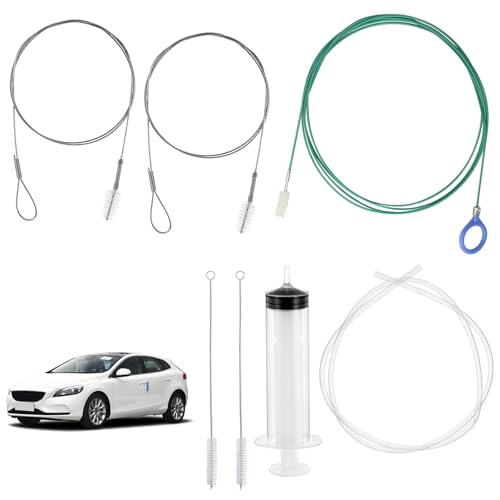 HhBdy Cepillo de Limpieza para Techos Solares de Coche, 500cm Cepillo Limpieza Coche Multifuncional Herramienta Tubo Limpiador con Limpia Tuberias para Limpieza Techos Solares Maleteros