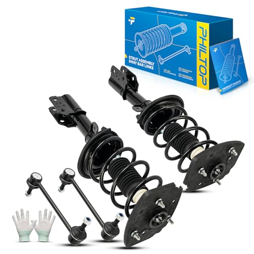 Image of PHILTOP Rear Struts Assembly Shock & Sway Bars End Links Replacement For 2004-2013 Impala,2004-2008 Grand Prix,2005-2009 LaCrosse,2005-2007 Monte Carlo 172471L,K6662 Amortiguadores Traseros