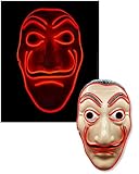 Studio Halloween Party Wire Light Up Red Salvador Dali Heist Mask Costume Accessory