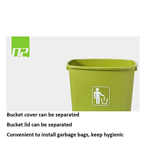Cubo de basura cubierto de plástico de 30L contenedor para cocina y hogar 6