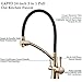 GAPPO Gold Kitchen Faucet Pull Out Kitchen Sink Faucet Dual Handle 3 in 1 High Arc Water Filter Purifier Faucets Golden