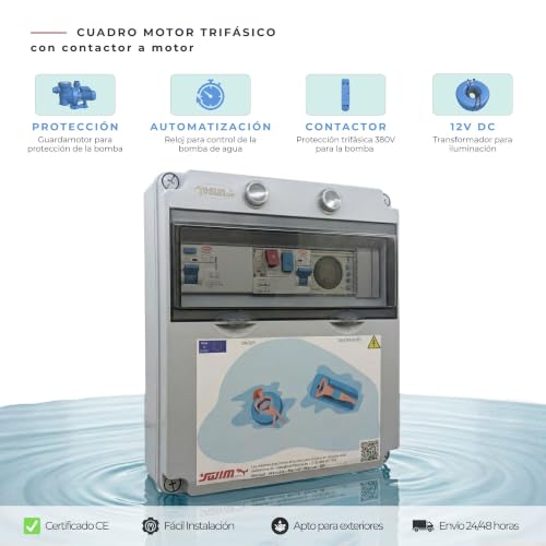 Cuadro Eléctrico Piscina Trifásico Tosun 150W 12V Gris 5