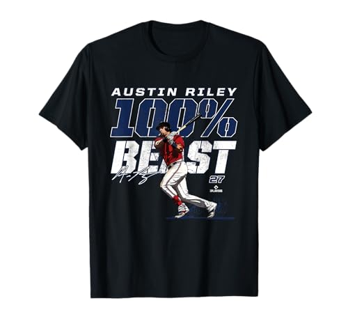 100 Percent Beast Austin Riley Atlanta MLBPA T-Shirt Small