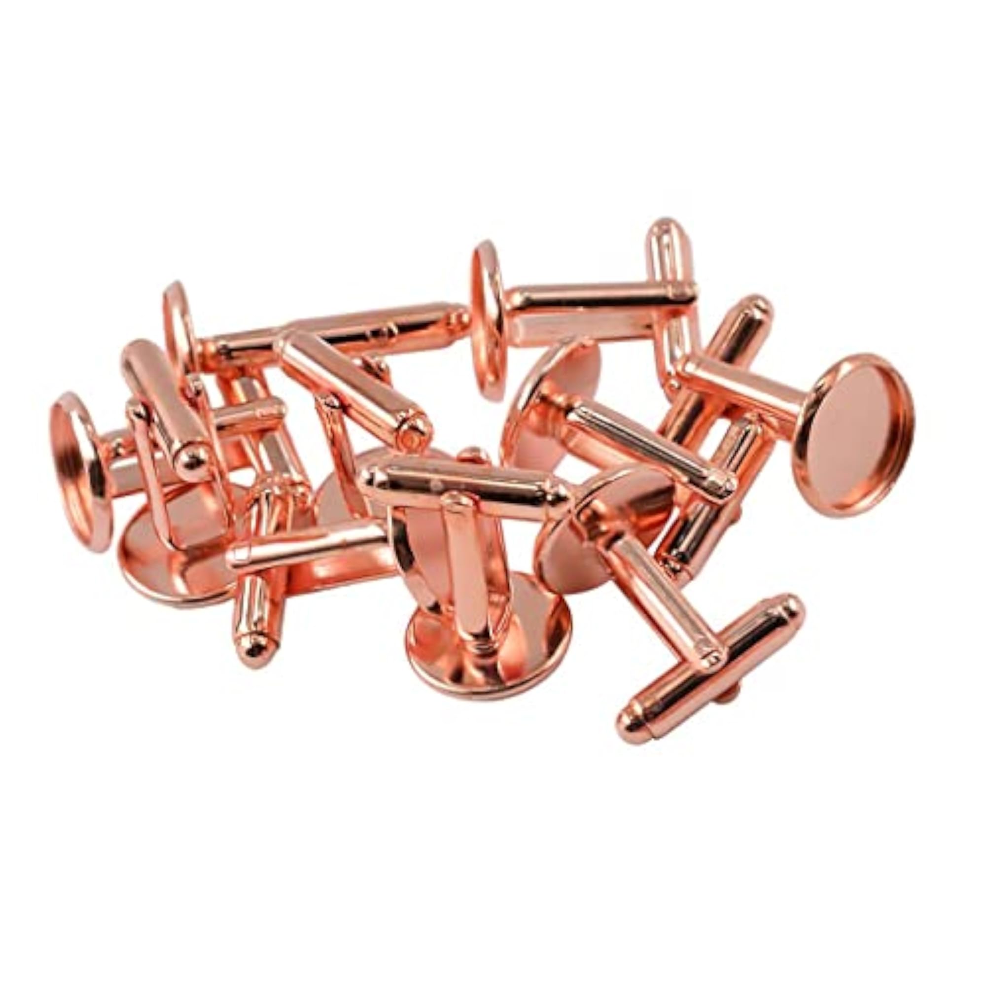 10 Pieces DIY Cufflink Findings Cuff Link Blank Back Plate Pad Base