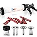 XINQIAO Beef Jerky Gun for Ground Meat, Plastic Jerky Cannon Comes with 4 Nozzles, 2 Brushes
