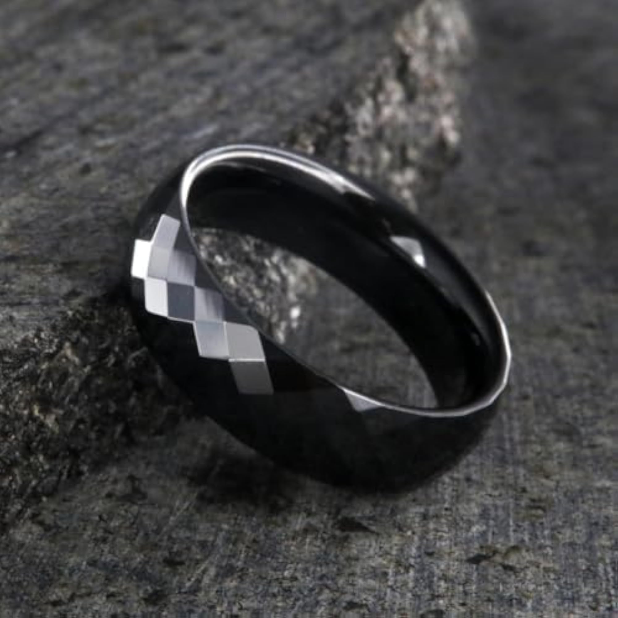 Premium Black Ceramic Band Ring for Men