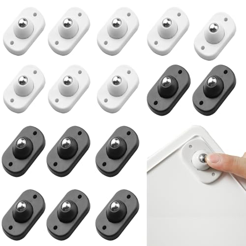 Glamifyr 16 ruedas de bolas autoadhesivas, para muebles, pequeñas, 360° para utensilios de cocina, para cafeteras y aparatos de cocina