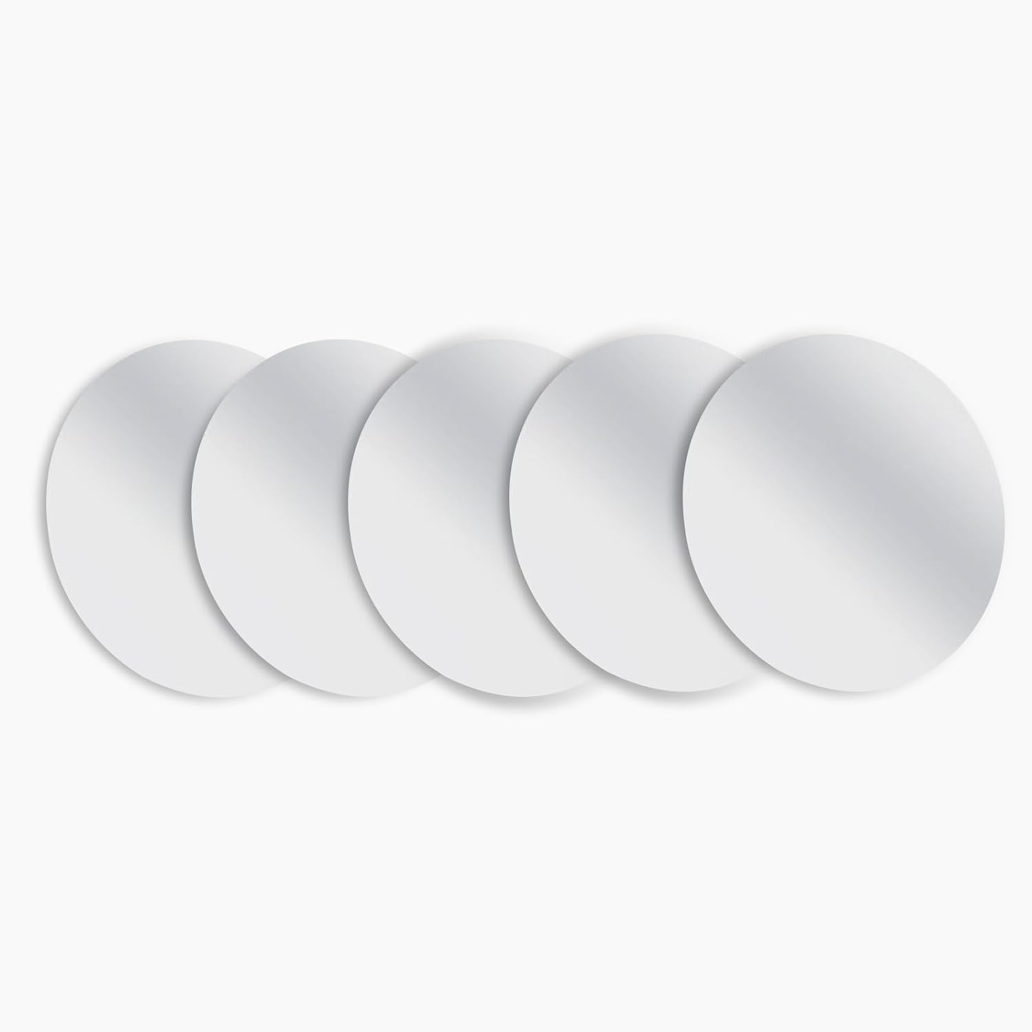 5 Pcs Small Mirrors for Kids Unbreakable Shatter Proof Mirror 4.8 x 4.8 Inches Round Plastic Safe Shatter Proof Mirrors for School Classroom DIY Crafts (Bright)