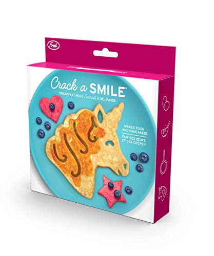 Genuine Fred Molde para café da manhã com panqueca e ovo de silicone Crack A Smile 14 cm, unicórnio,