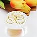 LKingel Stackable Gold Rings for Women Non Tarnish Exquisite 14K Gold Plated Stackable Cubic Zirconia Ring Set Fashionable Promise Wedding Band Prom for Women Size（5pcs 7）