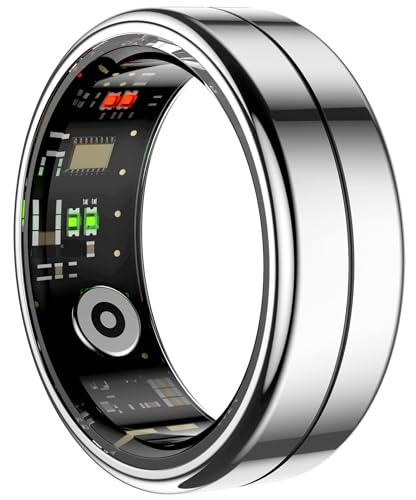 Smart Ring Fitness Tracker Heart Rate Monitor Sleep Tracker Blood Oxygen Health Fitness Ring Step Counter Calories Pedometer Waterproof Remote Camera Multi-Sport Mode Smart Rings for Men Women