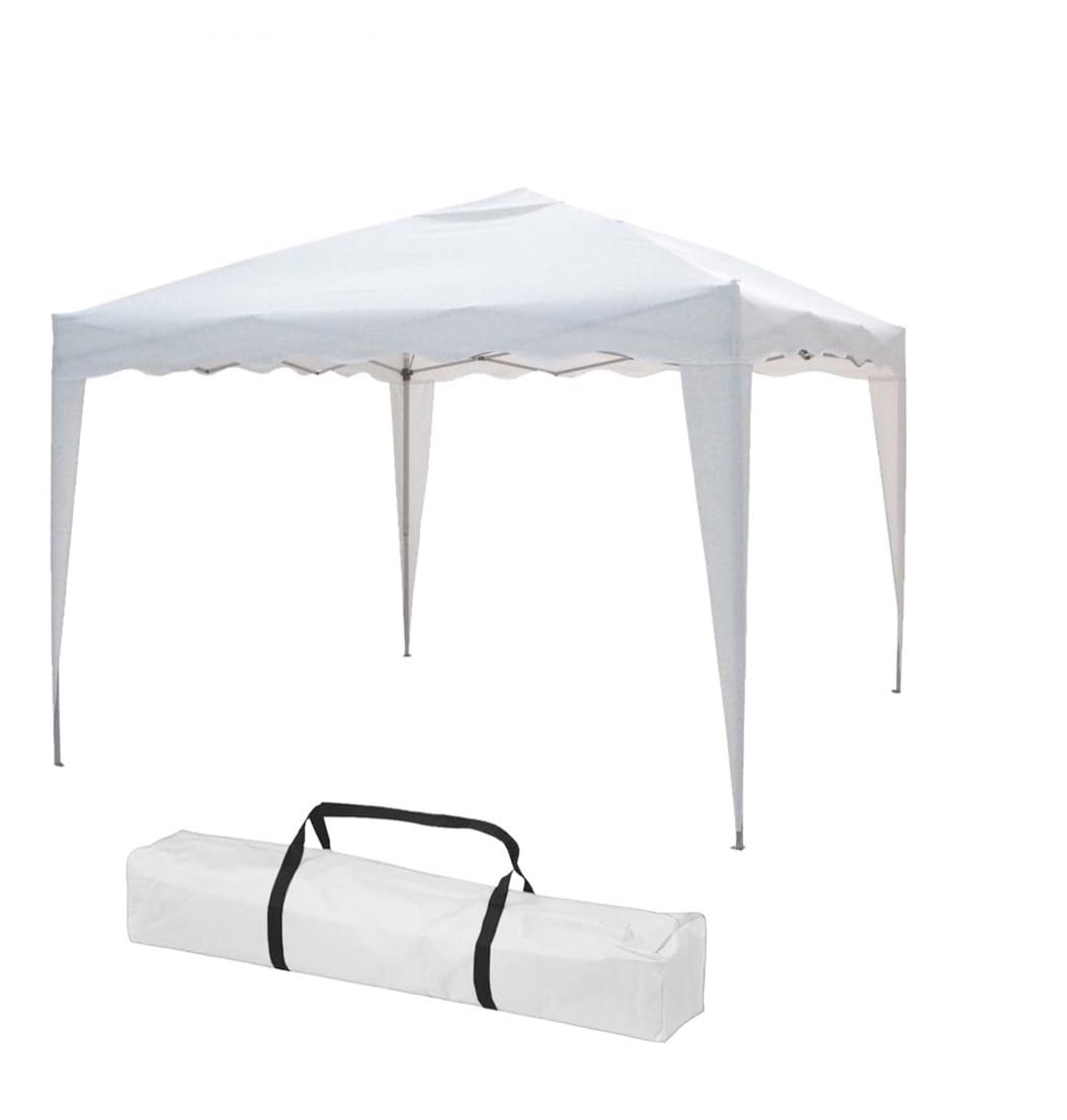 Kasaviva Gazebo Pieghevole 3x3 Mt Colore Bianco Pieghevole