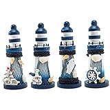 Bibelots : large gamme d'utilisation : ce phare nautique en bois peut décorer votre chambre, salon, chambre d'enfant, balcon, magasin, table de bureau toute activité à thème nautique. mettez-le sur la table la fenêtre pour décorer.