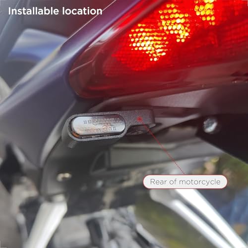 Señal de giro LED e24 mini para motocicleta universal 12v evermotor 2 piezas 6