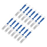 uxcell 14pcs 1" Paint Brushes, 8.9" Long Angle Brush PET Synthetic Bristle with Wood Handle, No Chip Paintbrush Painting Tool for Latex Oil Paints Interior Exterior Use, Grey/White