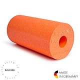 BLACKROLL® PRO wałek do masażu powięzi – oryginalny (stopień twardości) – profesjonalna rolka do samodzielnego masażu powięzi w kolorze pomarańczowym + kartka ćwiczeń