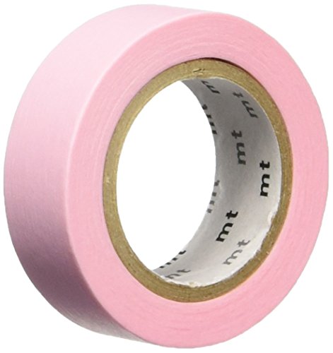 MT Masking Tape MTPASPINK - Rollo de cinta adhesiva de 10 metros y 15 mm de ancho, color pastel rosa