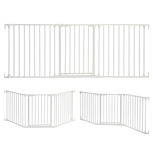 Dreambaby Discovery Flex Configure Adapta - Puerta de Seguridad Plegable para niños de 3 Paneles, se Adapta a Aberturas de 74,5 cm a 195 cm de Ancho y 74 cm de Alto, con función Smart Stay Open y
