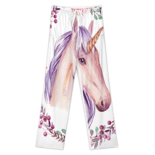 Bas de pyjama fleurs licornes pour vos soirées cocooning S