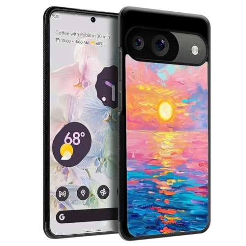 Coque Google Pixel 10 robuste contre les chutes répéties motif océan coucher de soleil - 2