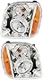 For GMC Yukon Headlights Lamps Set 2007 2008 2009 2010 2011 2012 2013 2014 Halogen Driver and Passenger Side