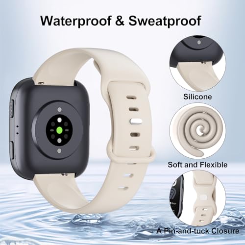 Image of 3 Pack Watch Bands Compatible with Amazfit Bip 6 /Bip 5 /Active Max /Bip Max /Balance 2 /Balance,22mm Soft Silicone Replacement Sports Strap for Amazfit GTR 4 /3 Pro /3 /2 /Cheetah Women Men