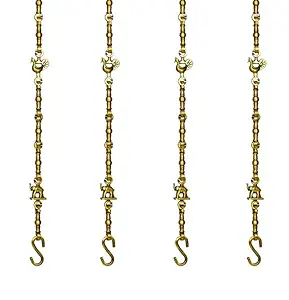 Swing Chair (Wooden Swing Hinchaka) Swing Chain Brass Link Kits,7 Feet 4 pcs Antique Patio Accessories (Long Life and Heavy Duty 100% Brass)