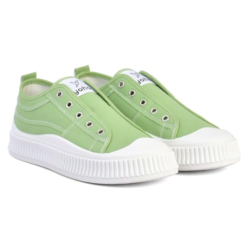 Image of YOHO Cruise Women's Without Lace Trendy Stylish Canvas Slip-On Sneakers (SoS)
