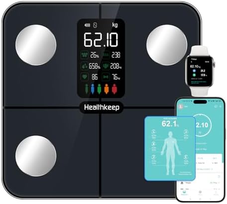 Digital Smart Body Weight Scale – Large Display Bathroom Fat Loss Scales High Accurate 15 Health Indicators Analyzer Fit Weighing Scale for BMI Heart Rate Home Gym Workout Digital Smart Body Weight Scale – Large Display Bathroom Fat Loss Scales High Accurate 15 Health Indicators Analyzer Fit Weighing Scale for BMI Heart Rate Home Gym Workout