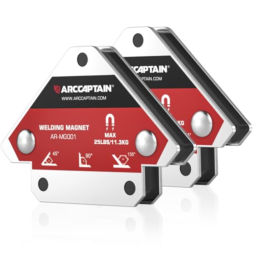 ARCCAPTAIN Welding Magnets 2pcs 25LB Welding Magnet Set, Magnetic Welding Holder, Holding...