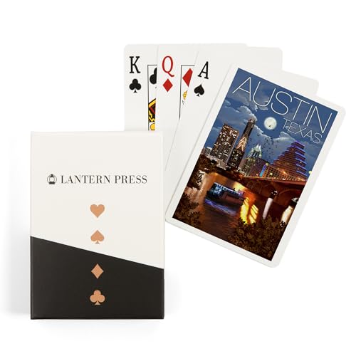 Lantern Press Austin Texas Skyline naipes póker 52
