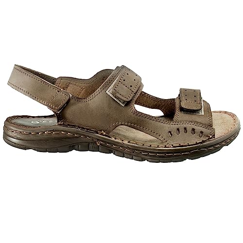 Sandalias de cuero para hombre y chanclas de piel con acabado de alta resistencia