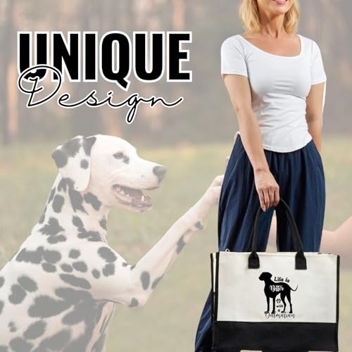 Bolsa Tote de Lona para Amantes de Dálmatas miniatura 2