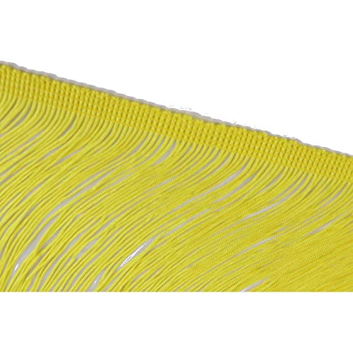 Heartwish268 Fringe Trim Lace Polyerter Fibre Tassel 6Inch Wide 10 Yards Long For Clothes Accessories Latin Wedding Dress Diy Lamp Shade Decoration Black White Red(Yellow) #TOP4
