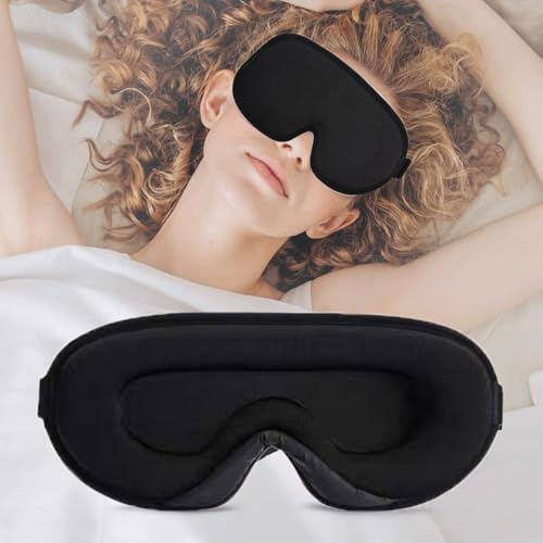 liuchanghe 3D Schlafmaske für Seitenschläfer, Augenmaske für Frauen & Herren, 100{907faf85abb39c1f0405db13f7eb9dd4236b03b4ab46f1f2395161c8f7a64112} Lichtblockierend & Atmungsaktiv, geeignet für Reise-Yoga (Schwarz) liuchanghe 3D Schlafmaske für Seitenschläfer, Augenmaske für Frauen & Herren, 100{907faf85abb39c1f0405db13f7eb9dd4236b03b4ab46f1f2395161c8f7a64112} Lichtblockierend & Atmungsaktiv, geeignet für Reise-Yoga (Schwarz)