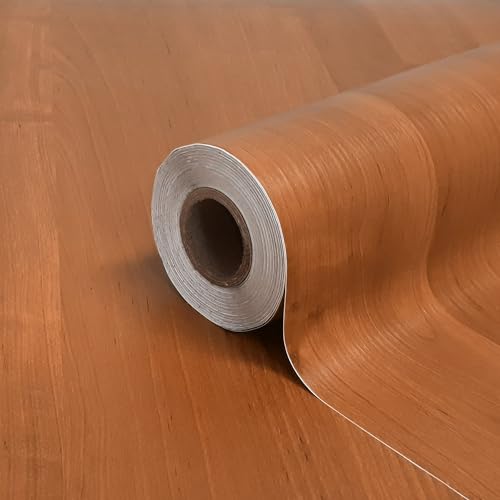 Lámina adhesiva de madera laminada extra fuerte de cereza para muebles, lámina decorativa para puerta, cocina, armario, mesa, ancho del rollo 90 cm x tamaño deseado en LFM