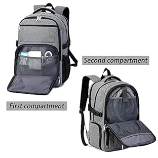 Cpap Backpack Travel Size Cpap Machine Carrying Case Laptop Bag Compatible with Mini Resmed Airsense 9 10 11 Z1 Apex Xt Fit Auto Philips Respironics Dreamstation 3B Medical Luna G3 Sleep Apnea (Gray)