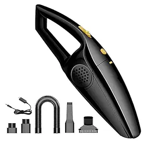SILOYACART Multifunction Powerful Suction as Gift, Rechargeable Cordless USB Charging or 5M Cable, Portable Handheld Vacuum Cleaner for Car, Wet/Dry DC 12V and Low Noise