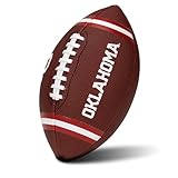 Franklin Sports Oklahoma Sooners Kids NCAA Youth Football - Official College Team Junior Footballs with Team Logos for Kids - Junior Size PVC Ball - Backyard + Tailgate Ball - 8.5'