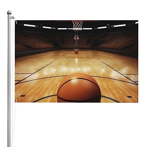 Drapeau d'arène de basket-ball 1,2x1,8m double face pour décoration de jardin