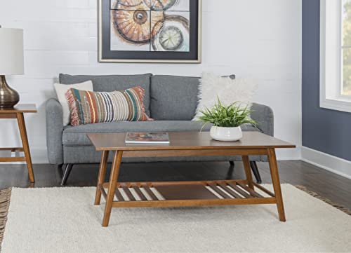 Linon Mid Century Walnut Melissa Coffee Table - Thumbnail 2
