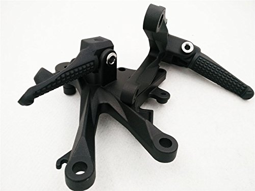 Httmt Mt390-031-Bk Black Front Rider Foot Rest Pegs Brackets Compatible With 2006-2010 Kawasaki Zx-10R #TOP4